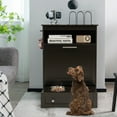 thumbnail image 3 of Gymax Pet Feeding Station Furniture w/ Double Pull Out Dog Bowl Food Cabinet Coffee, 3 of 10