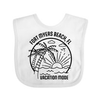 Inktastic Summer Vacation Mode Fort Myers Beach Florida Boys or Girls Baby Bib