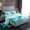 White Cyan, variant on Homewish Modern Fluid Art Twin Sheet Sets,Abstract Splatter Ink Twin Fitted Sheet,White Cyan Flat Sheet For Men Women,Ultra Soft Home Decor,3-Piece