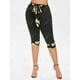 thumbnail image 2 of Leggings Capri de Talla Grande con Estampado de Flores Rosegal Leggings de talla grande, 2 of 5
