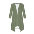 thumbnail image 4 of Jxximdong Cardigans for Women, Solid Color Fashion Casual 3/4 Sleeves Cardigans, Women's Bolero Shrugs Green, 4 of 6