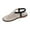 Black, variant on SEANOPEN Deals Rhinestone Womens T-Strap Sandals Arch Support Slingback Sandals Summer Beach Boho Shoes Ankle Strap Thong Elastic Flat Sandals Size 5.5 Black