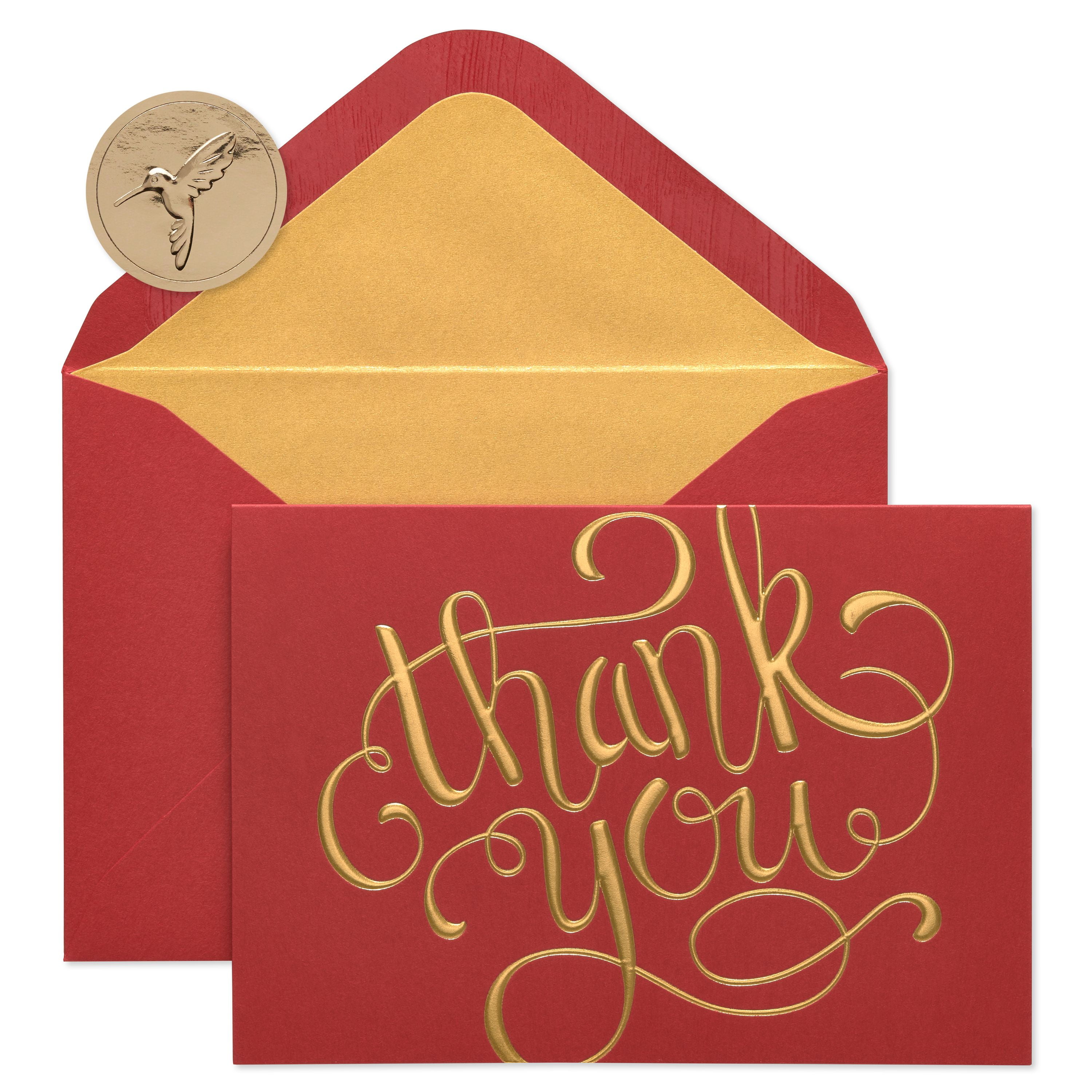 Papyrus Thank You Blank Boxed Holiday Cards, 12Count