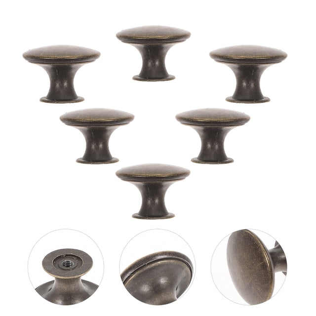 OULII 6Pcs Iron Cabinet Knobs for Furniture Hardware 3x1.2in