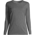 thumbnail image 5 of Lands' End Women's Plus Size Relaxed Supima Cotton Long Sleeve Crew Neck T-Shirt, 5 of 5