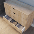 thumbnail image 4 of Falkk Furniture 4-Drawer Dresser – Modern Dresser for Bedroom – Chest of Drawers – Oak, 4 of 6