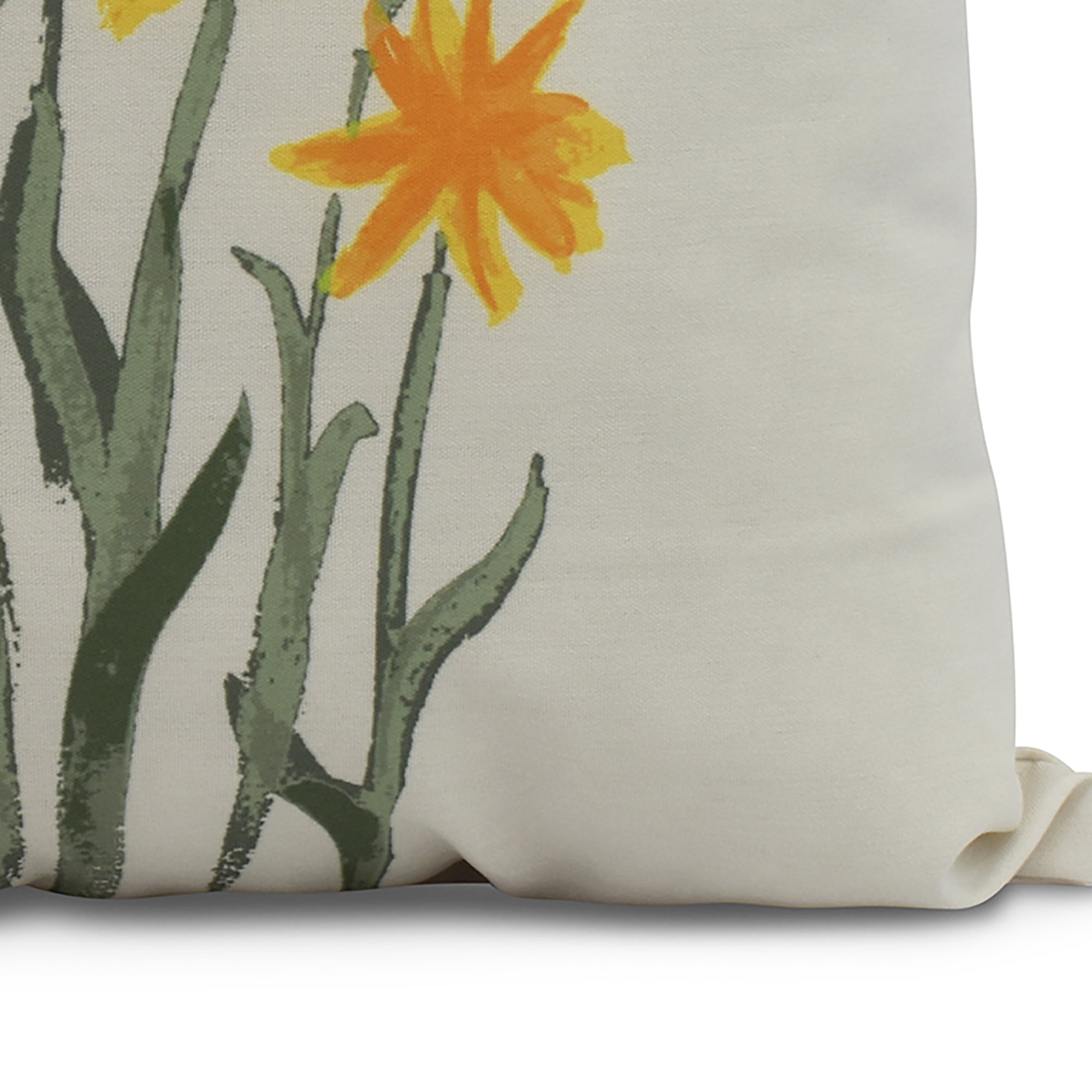 Simply Daisy, 16 x 16inch,Daffodils Decorative Pillow,Yellow