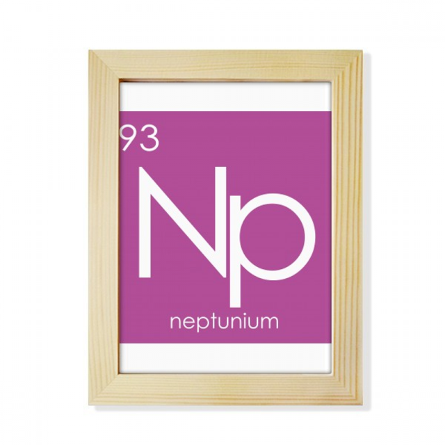 Chestry Elements Period Table Actinide Neptunium Np Desktop Adorn Photo Frame Display Art Painting Wooden