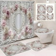 thumbnail image 1 of Tyidzon Rideau de Douche de la Saint-Valentin avec Nœud, Impression Numérique P-ink, Rideau de Séparation Imperméable pour Salle de Bain, 1 of 6