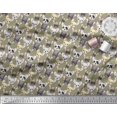 thumbnail image 2 of Soimoi polyester Crepe Fabric Puppy Face Dog Print Fabric by the Yard 42 Inch Wide, 2 of 3