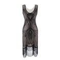 thumbnail image 1 of Vestido de noche con borlas y lentejuelas hechas a mano para mujer, 1 of 6
