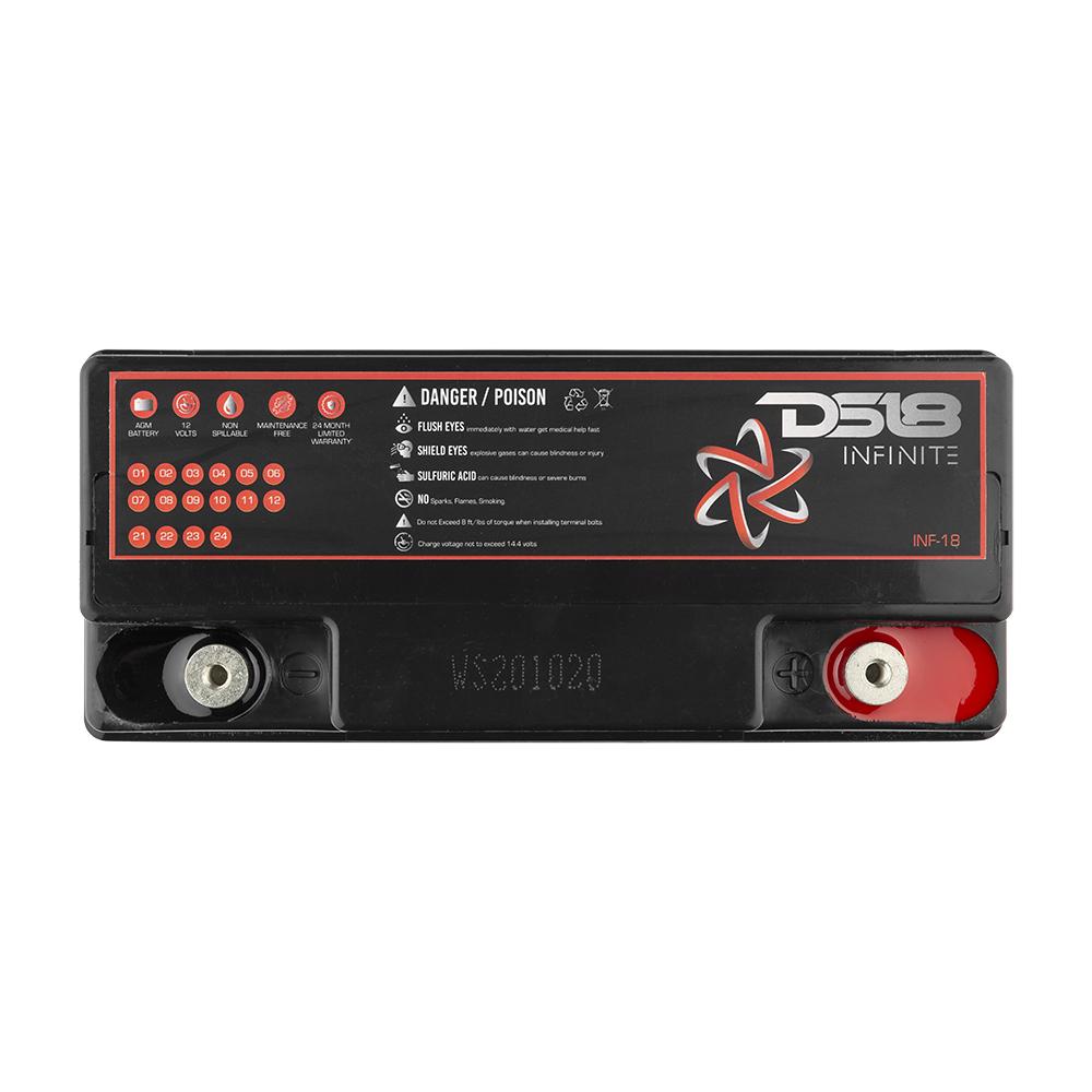 DS18 12V 18 AH 750 Watts AGM Battery 270 Amps Non Spillable Infinite