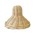 thumbnail image 4 of MERIGLARE Rattan Pendant Light Shade Light Cover Rustic Rattan Woven Lampshade for Kitchen, 4 of 9