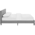 thumbnail image 4 of Modern Contemporary Urban Design Bedroom Full Size Platform Bed Frame, Grey Gray, Fabric Wood, 4 of 5