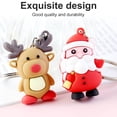 thumbnail image 2 of Keychain Christmas Themed Silicone Christmas keychain Pendant Key Ring Bag Decorative Attachment Alloy Keychain, Type 5, 2 of 9