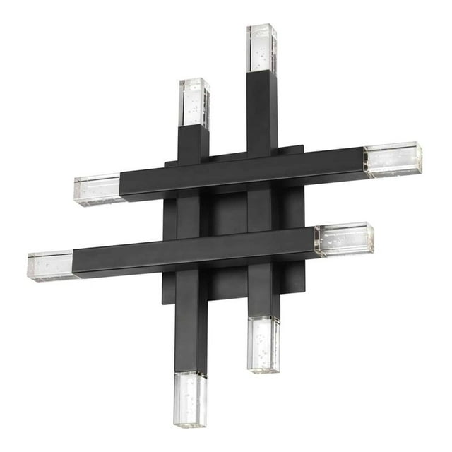 Dainolite Francesca 8-Light 24W Contemporary Metal Wall Sconce in Matte Black