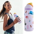 thumbnail image 2 of Bouteille d'Eau Isolée en Acier Inoxydable 32oz Freesip Check Me Out Color Drop, 2 of 6
