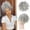 B, variant on Byikun Curly Chignon Wig Hair Wraps 1x, High Temperature Silk, Small Curly with Elastic Drawstring Net for Messy Hair, Multi-Color, 25CM Length, 60g - Convenient and Natural Look