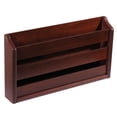 thumbnail image 2 of Wooden Mallet Doublewide Oak Magazine Rack, Wall Mount or Tabletop, Mahogany, 2 of 2