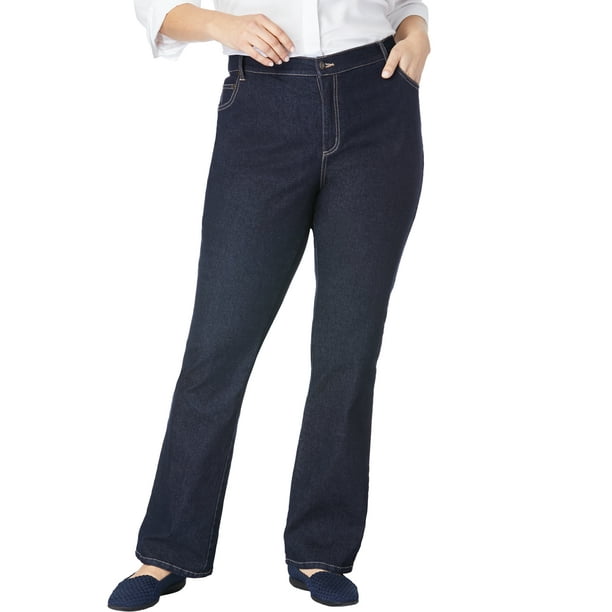 Woman Within - Woman Within Plus Size Petite Bootcut Stretch Jean Jeans ...