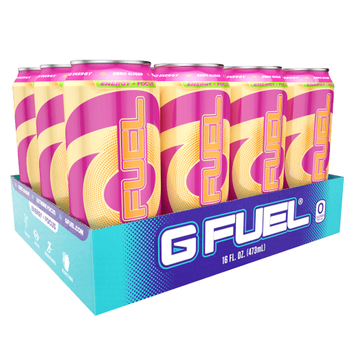 (12 Cans) G Fuel Rainbow Sherbet, Sugar Free Energy Drink, 16 fl oz
