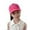 Hot Pink, variant on Krdevn Girls' Bow-Embroidered Ponytail Baseball Cap, Adjustable Breathable Sun Hat, Lightweight Outdoor Sports Cap for Summer,One Size