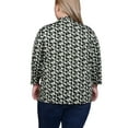 thumbnail image 3 of Plus Size Puff Print 3/4 Sleeve Two-Fer Top, 3 of 3