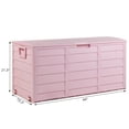 thumbnail image 4 of Spacious 75 Gallon 260L Plastic Outdoor Deck Storage Box for Tools, Cushions, and Toys with Lockable Seating Feature, 4 of 8