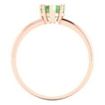 thumbnail image 4 of 1.25 ctw Solitaire Anniversary Ring for Women | Heart Cut Simulated Green Diamond | Hyperallergenic Solid 18K Rose Gold, 4 of 5