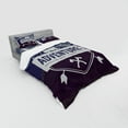 thumbnail image 2 of Ambesonne Adventure Bedding Set 4 Pcs, Bear Mountain Logo, Queen, Stale Blue, 2 of 2
