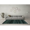 thumbnail image 3 of Ahgly Company Indoor Rectangle Abstract Light Blue Modern Area Rugs, 2' x 5', 3 of 4