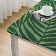 thumbnail image 5 of HAOXIT Summer Jungle Tropical Palm Leaves Square Tablecloth Waterproof Washable Table Cloth Square Dining Table Cloth for Indoor and Outdoor Use in The Kitchen Dining Room white, 5 of 8