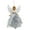 Silver, variant on Christmas Tree Pendant Doll, Fabric Angel Christmas Tree Topper, Mini Angel Christmas Tree Pendant, with Feather Wing for Christmas Decorations Xmas Tree Ornament White