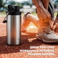thumbnail image 5 of Ozark Trail 1/2 Gallon Stainless Steel Vacuum Insulated Water Jug with Handle, 64 oz, Keeps Cold & Hot, Silver, 5 of 13