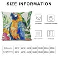 thumbnail image 5 of Shiartex JES&amp;MEDIS Home Decorative Square Throw Pillowcase Cute Birds Parrot Cartoon Patten Cushion Pillows Cover White, 5 of 5