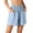 01 Light Blue, variant on Lightweight Loose Linen Shorts for Women Casual Elastic High Waist Versatile Summer Shorts with Pockets