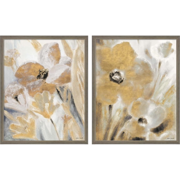 Great Art Now Whistling Garden by Lanie Loreth, 2 Piece Framed Art Set Each 17"W x 21"H
