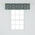 thumbnail image 2 of Ambesonne Mushroom Valance Pack of 2, Forest Elements Pattern, 54"X12", Brown and Blue, 2 of 2