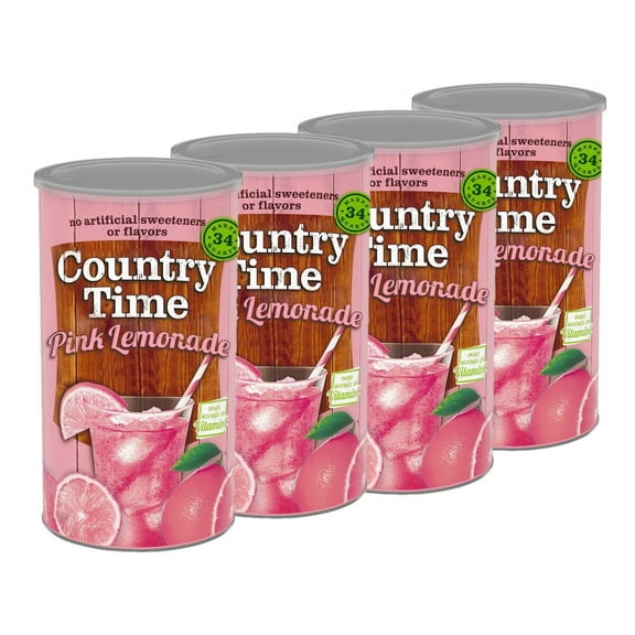 4 Pack | Country Time Pink Lemonade Naturally Flavored Powdered Drink Mix (5.16 lbs.)