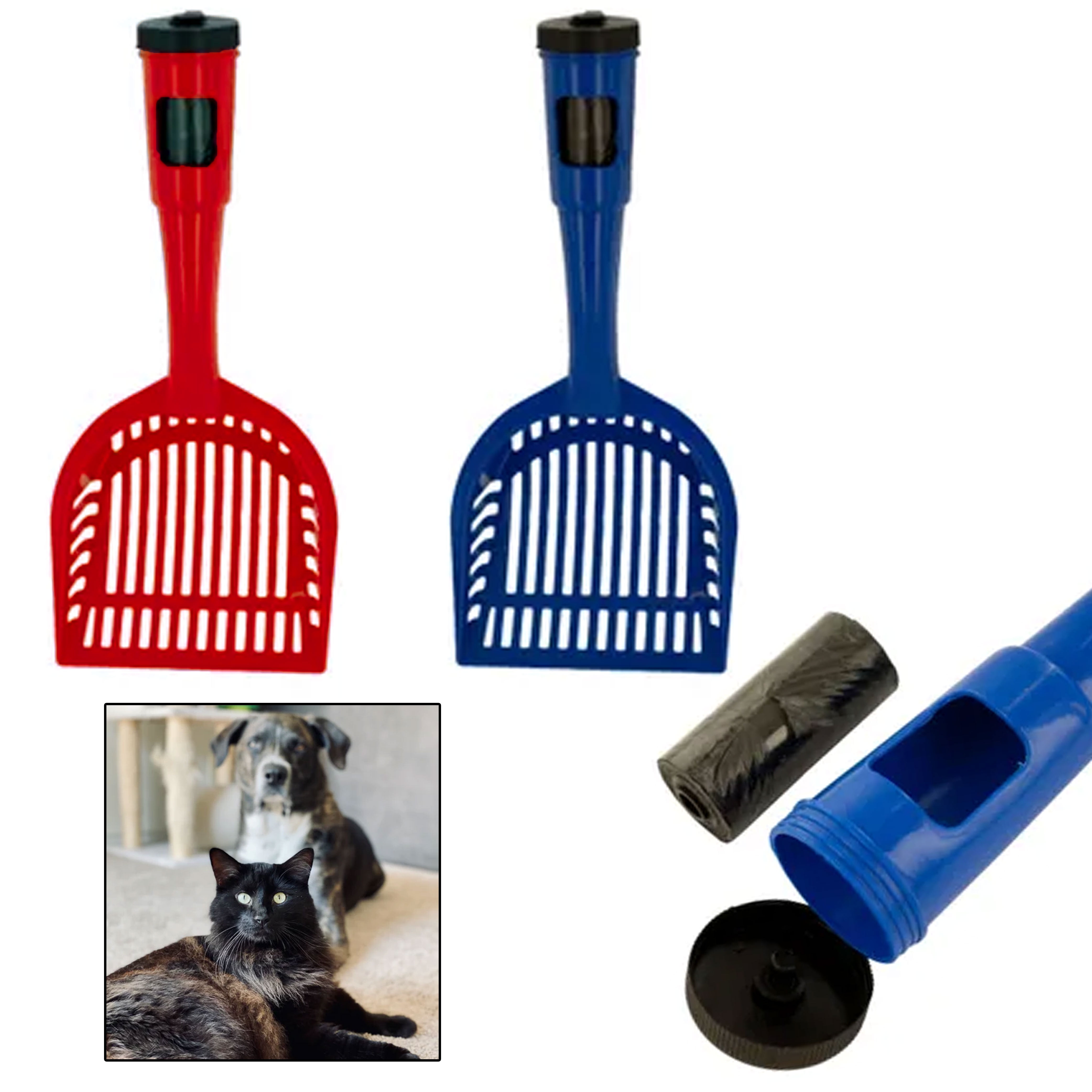 1 Pc Pet Dog Pooper Scooper Waste Bags Cat Litter Poop Scoop Cleaning
