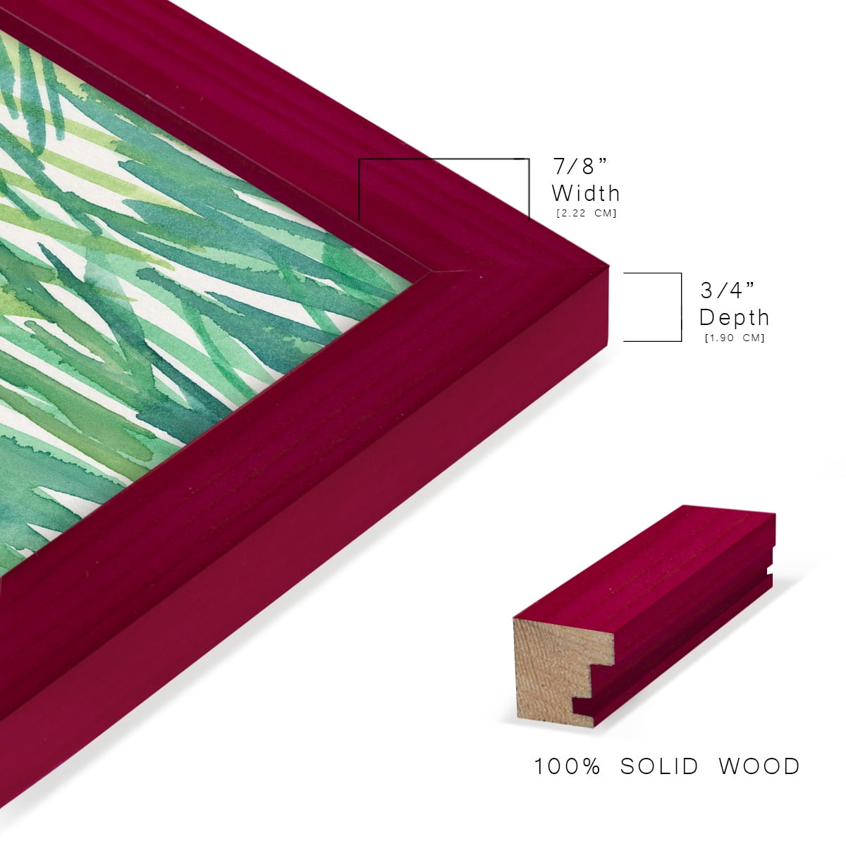 Just Grass I - Framed Print w/glass - Cherry Red