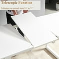 thumbnail image 4 of Lecut Extendable Dining Table for 4-8 Person, Extendable from 55" to 71", Modern Rectangle Dining Table with MDF Tabletop and Metal Frame, Expanding Kitchen Table for Home, Office,White, 4 of 7