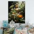thumbnail image 2 of Designart "Green Buddhist Art Buddhas peaceful II" Buddhism Metal Wall Decor, 2 of 5