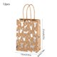 thumbnail image 3 of Bolsa de tela con diseño de copo de nieve navideño | Bolsa de regalo de papel kraft con base plana para fiestas | Empaque para regalos pequeños, dulces y presentes, 3 of 6