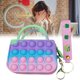 thumbnail image 1 of Bolso de burbujas de presión, juguetes de descompresión de silicona, bolsa de almacenamiento de burbujas de extrusión de doble cara para adultos y niños, 1 of 9