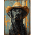 thumbnail image 1 of Qisvanset Toile Murale Encadrée 12x16 Pouces Cowboy Labrador Western Ranch Animal de Compagnie Toile, 1 of 8