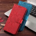 thumbnail image 5 of Mantto Wallet Case for iPhone 12 Pro Max Case with Card Slots Holder Kickstand Embossed PU Leather Magnetic Shockproof Cover with Wrist Strap For iPhone 12 Pro Max,Red, 5 of 7