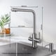thumbnail image 5 of Laklulu PURE-I Grifo de cocina de 3 vías, práctico grifo mezclador 2 en 1 con 2 palancas de control separadas para agua fría/caliente y agua filtrada, fabricado en acero inoxidable 304, 5 of 5