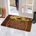 thumbnail image 5 of Sunflower Wood Colored Flowers (5) Door Mat 30 X 17 Inch Welcome Doormat Indoor Outdoor Entrance Floor Mat Non Slip Spring Summer Decor Rubber Mats, 5 of 6