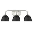 thumbnail image 3 of Yep by Golden Lighting Zoey 3-light Vanity in Pewter and Matte Black shade, 3 of 4